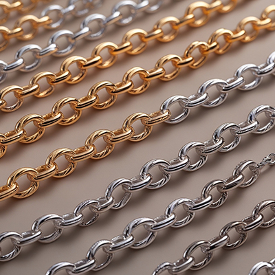 Necklace chains and pendant components for jewelry making