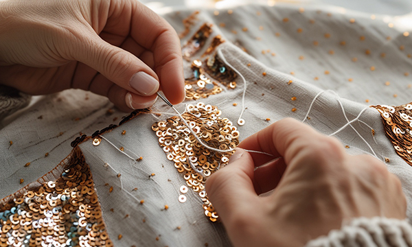 Sequins spangles and hotfix rhinestones for fashion decoration