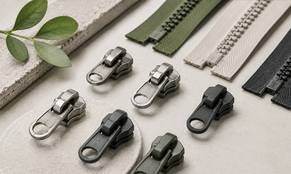 GRS certified recycled zippers and eco-friendly closures