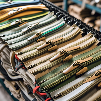 GRS certified recycled zippers and eco-friendly closures