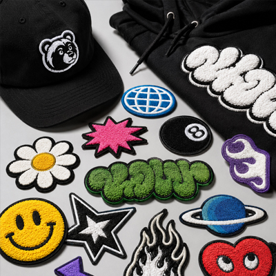 Brand patches and wappen for apparel and accessories