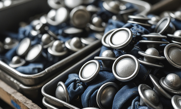 Metal rivets and studs for leather goods and apparel