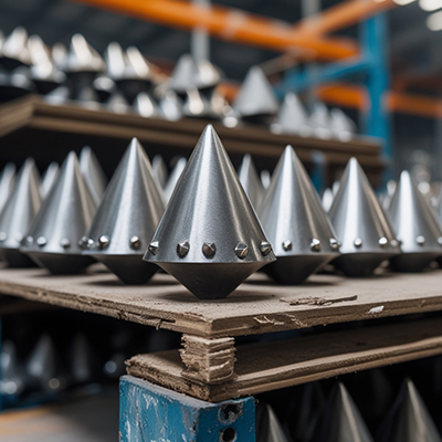Metal rivets and studs for leather goods and apparel