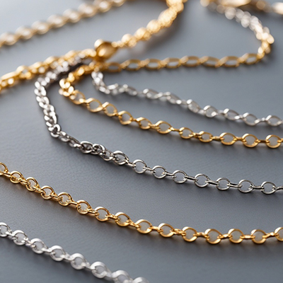 Metal chains and rings for bags and accessory hardware